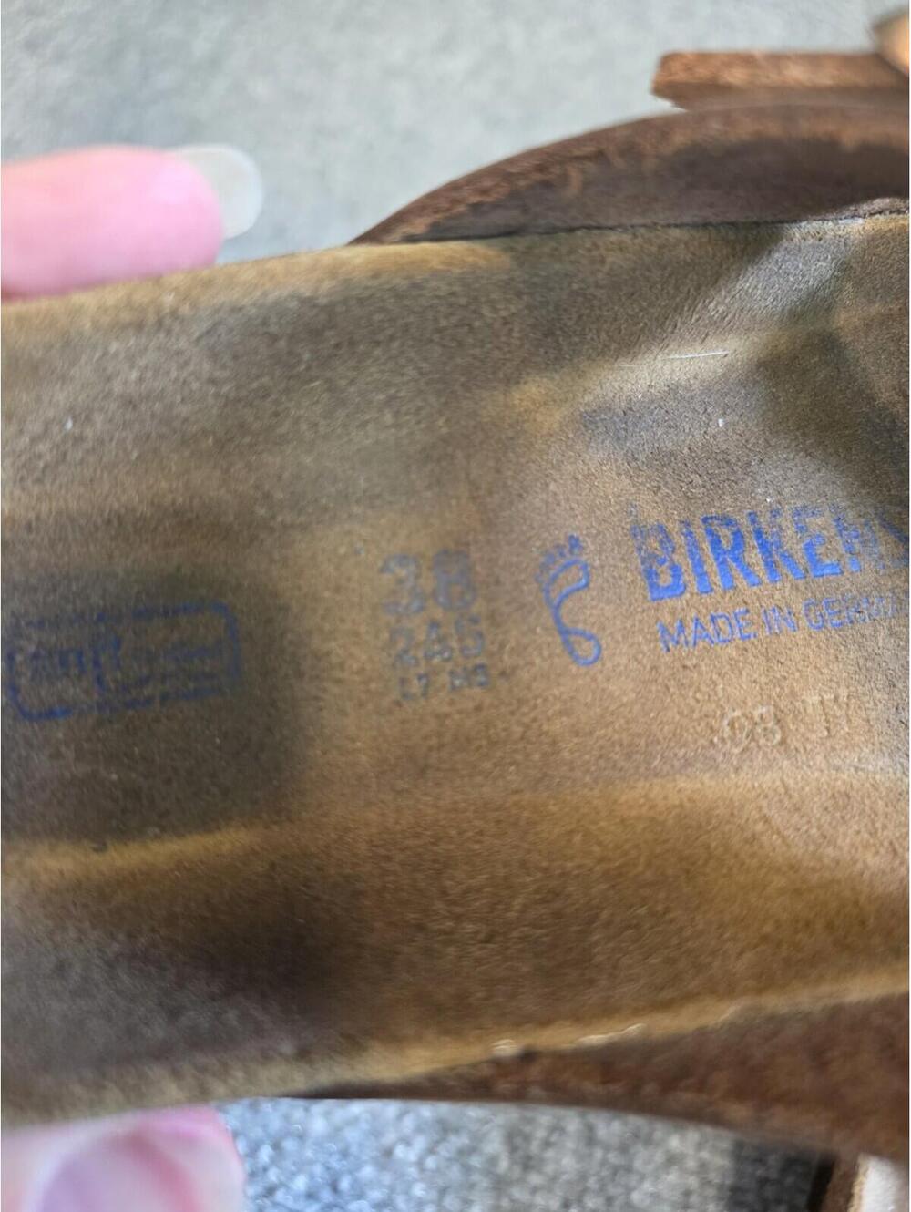 Birkenstock Metallic Copper Arizona BS Slip On Slide Sandals Sz 38 US 7-7.5 - Picture 10 of 12